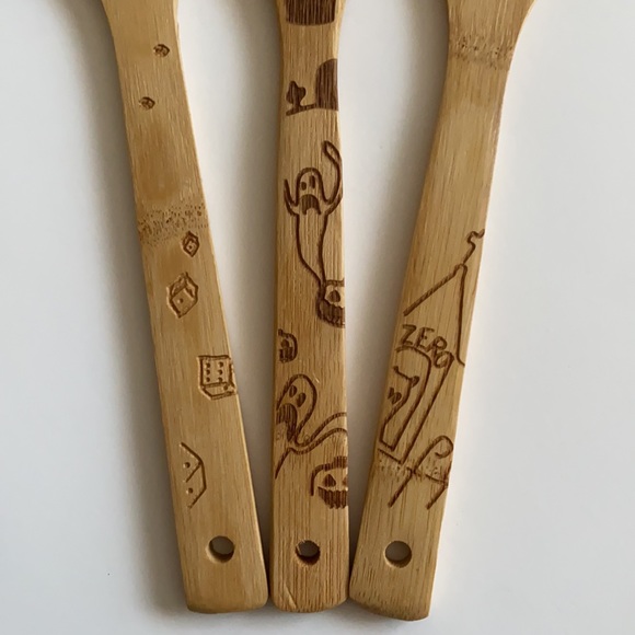 NWOT DISNEY 5 piece Nightmare Before Christmas wooden utensils, Jack & Sally - Picture 6 of 7